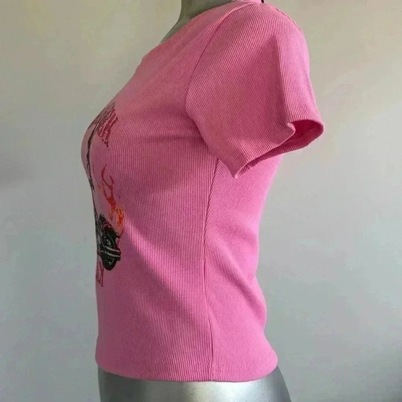 FREE 🆕Graphic Biker Crop T-Shirt - Picture 5 of 15